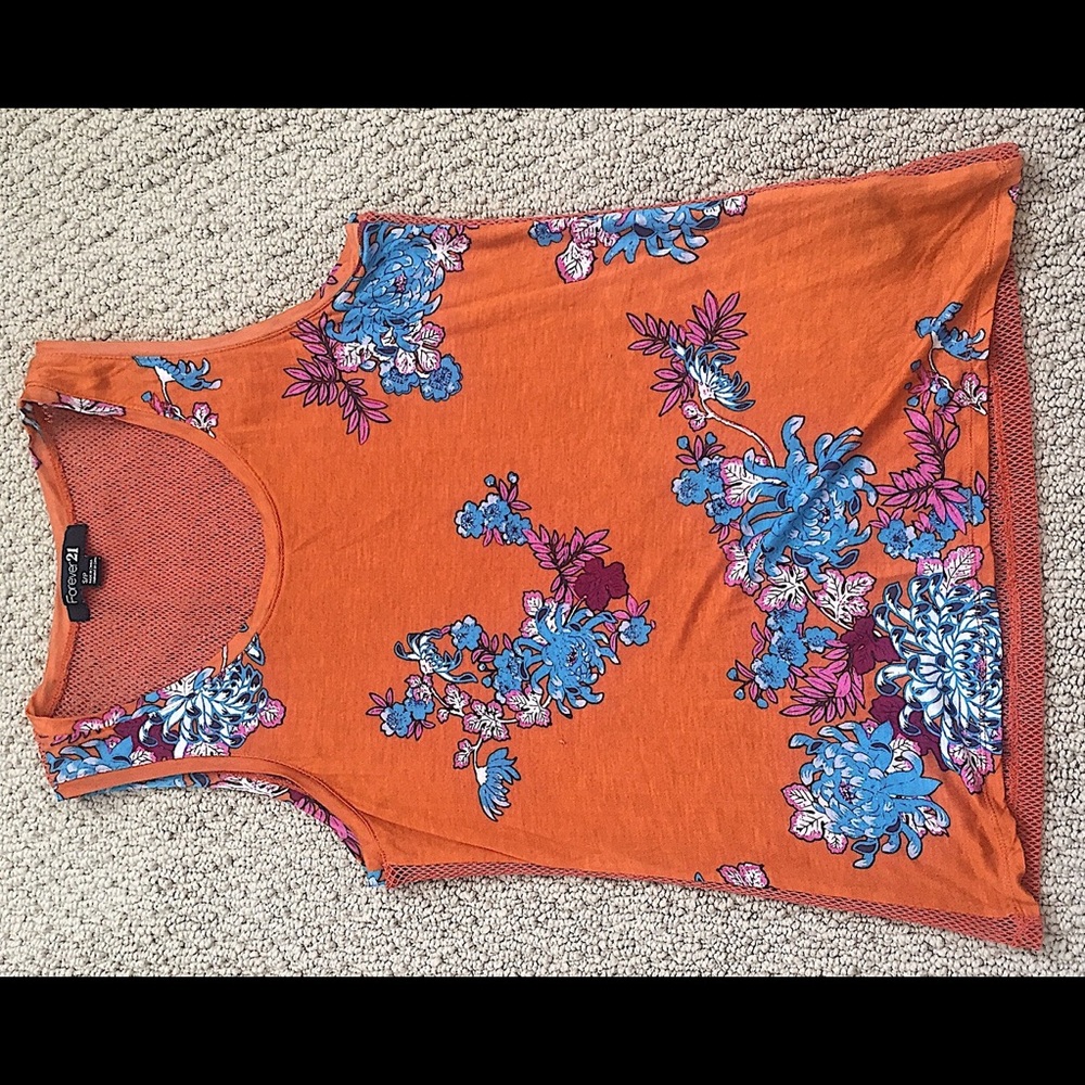 Tank top with fish net back